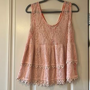 Free People - Lace Shirt - Size Large